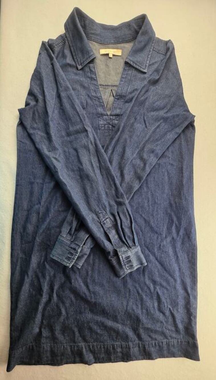 The Normal Brand Long Sleeve Cotton Denim Shirt Dress Size Medium